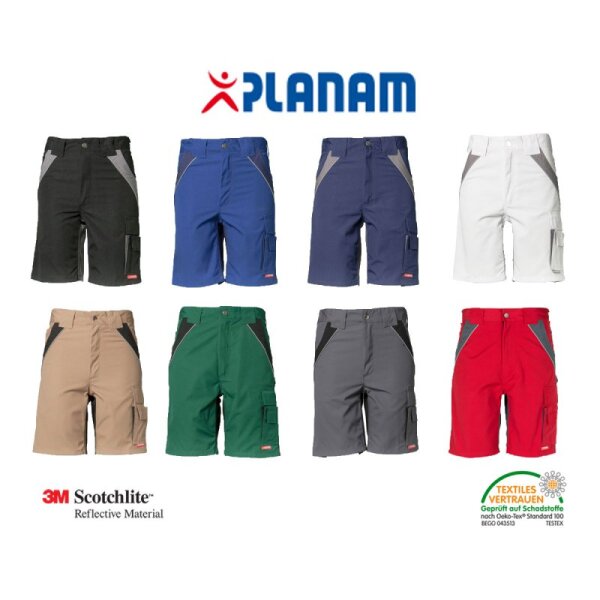 Planam Plaline - Arbeitsshorts Shorts Canvas Bindung 280 g/m²