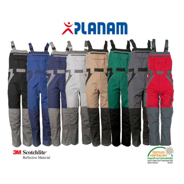 Planam Plaline - Latzhose Canvas Bindung 280 g/m²